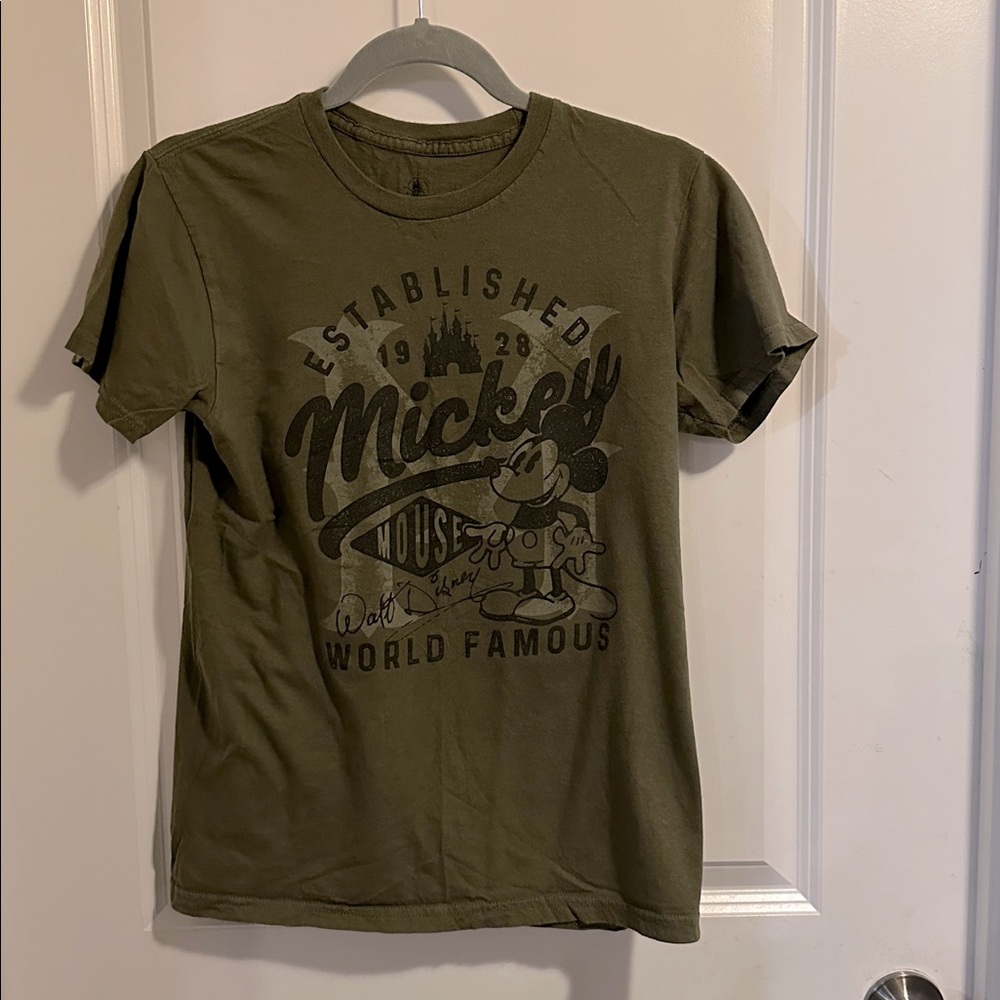 Men’s Mickey Mouse Tee - Olive Green